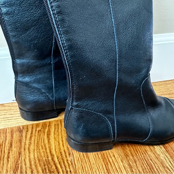 Ann Taylor Adalie Extended Calf Leather Boots In Black - Picture 9 of 10
